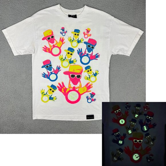 Orisue Shirt Mens Medium M White Flavor Flav Public Enemy Rap Vintage Y2K Tee 1 - Picture 1 of 12